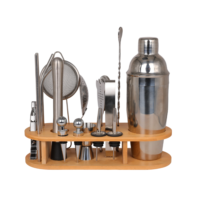 Kit de barman de acero inoxidable de 18 piezas para el hogar