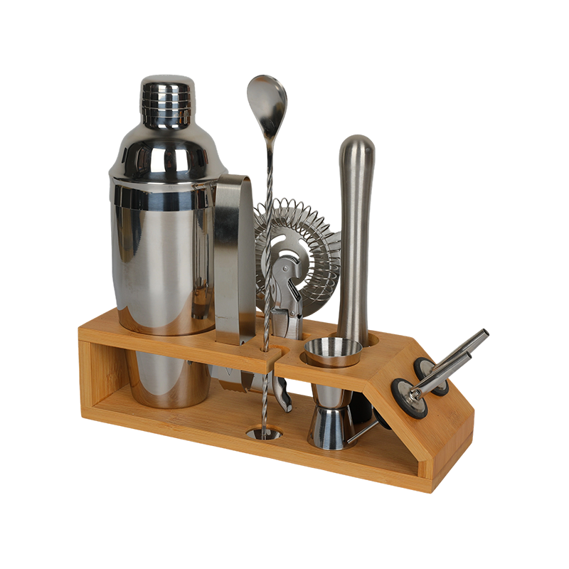 Coctelera de martini de acero inoxidable de 10 piezas y kit completo