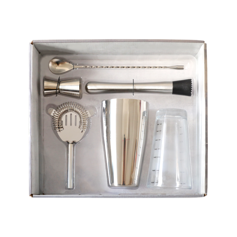 Herramienta de barra de acero inoxidable Boston Shaker Set de 5 piezas