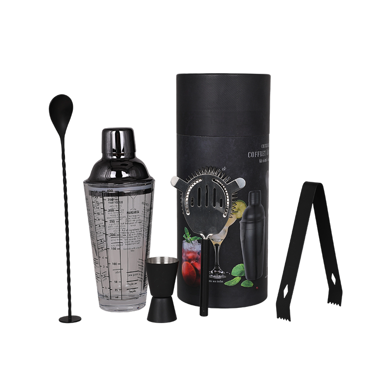 Kit de barman negro mate de 5 piezas