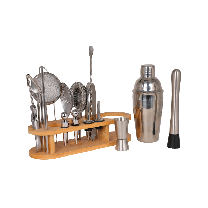 Kit de barman de acero inoxidable de 18 piezas para el hogar