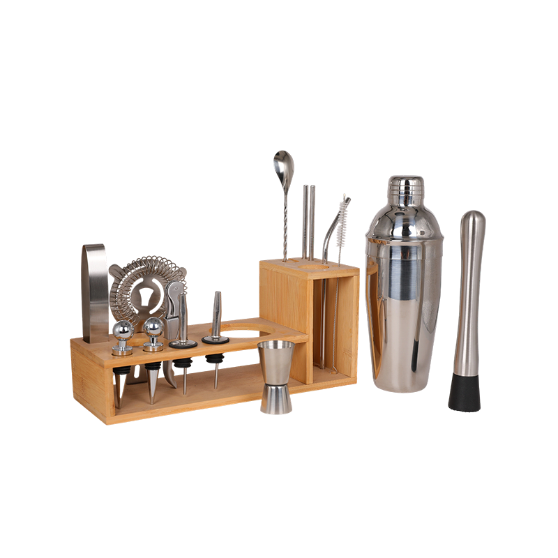 Coctelera mezcladora de 15 piezas con soporte