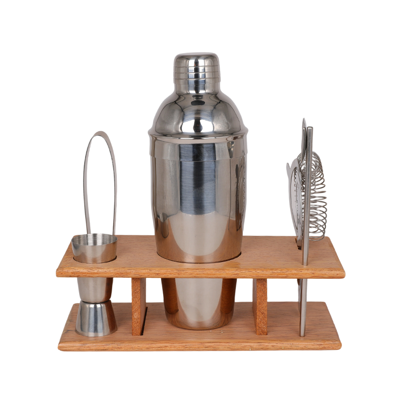 Juego de coctelera de cóctel Martini de acero inoxidable de 6 piezas