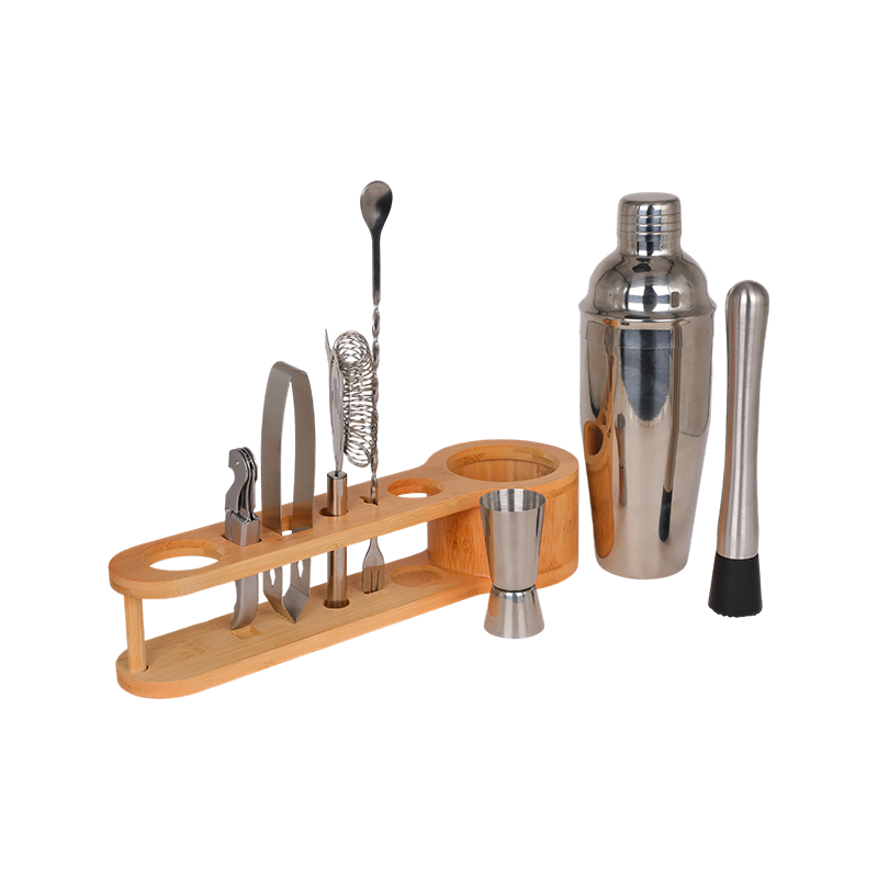 Kit de barman casero de acero inoxidable de 8 piezas