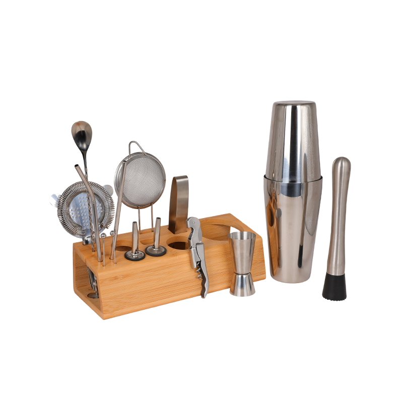 Coctelera mezcladora de 15 piezas con soporte