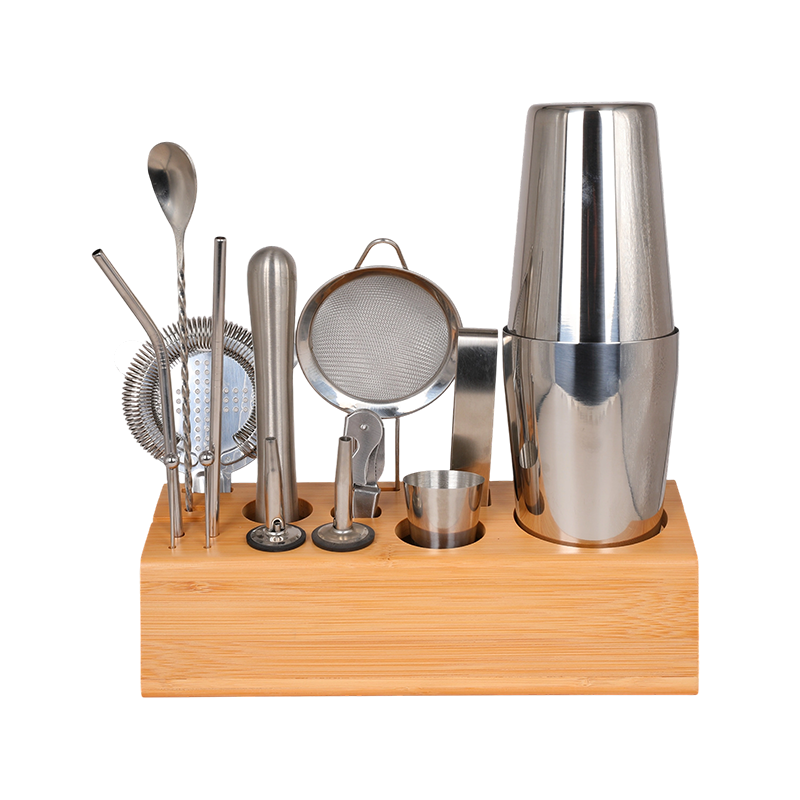 Coctelera mezcladora de 15 piezas con soporte